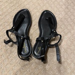 Cole Haan leather and patent sandal